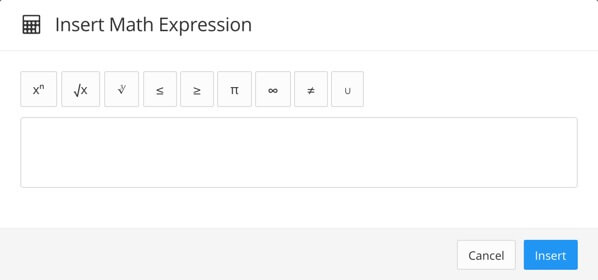 Paligo's built-in math editor.