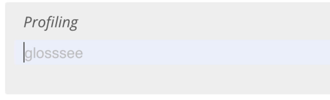 Glossary term with the glossee element added.
