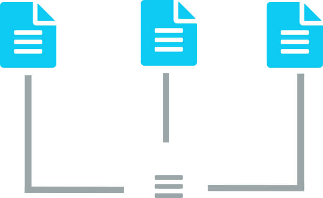 Content reuse in three topics